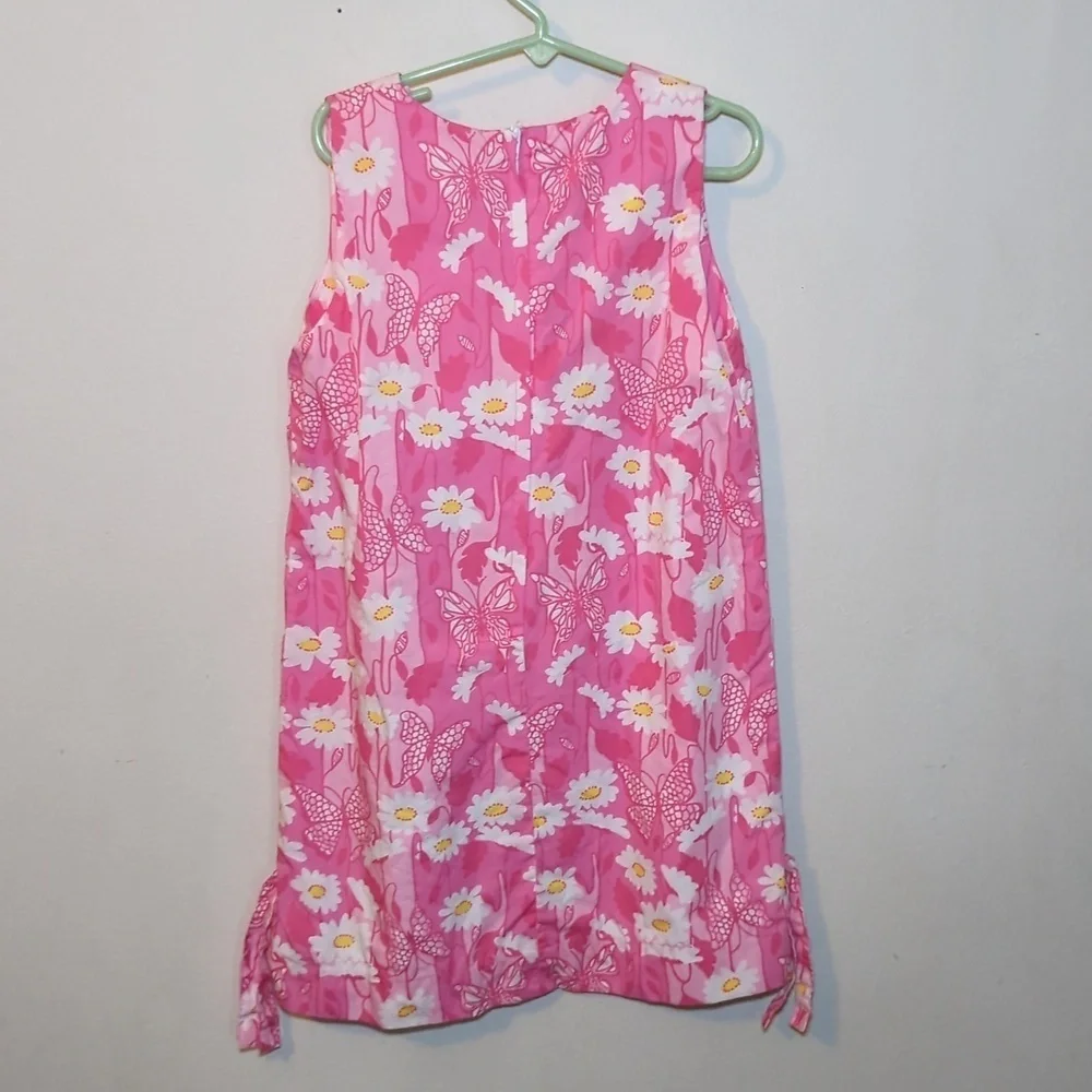 Lilly Pulitzer Daisy and Butterfly Print Cotton Shift Dress Girls Size 7